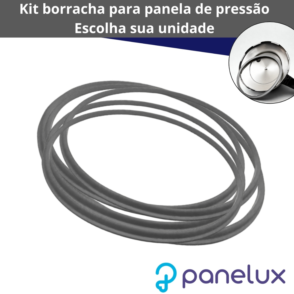Kit Borracha Panela de Pressão Silicone Panelux 4,5 6l Fechamento Externo Anel de Vedação