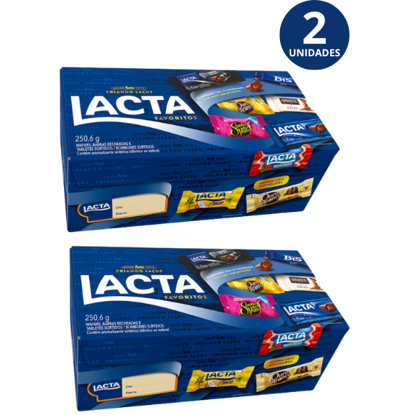 Kit 2x Caixa de Bombom Chocolates Lacta Favoritos 250g em Oferta na Shopee