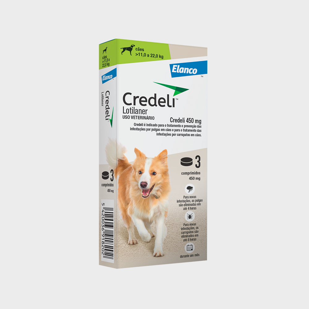 Credeli Antipulgas e Carrapatos Cães 11 a 22kg C/3 Comprimidos em Oferta na Shopee