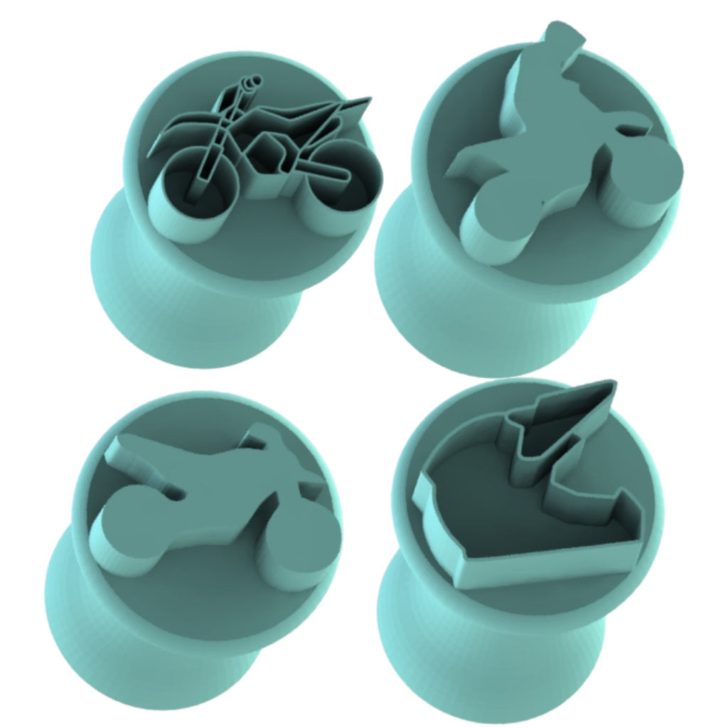 Kit Carimbo para Docinhos e Brigadeiro Moto Motocross - 4 unidades em Oferta na Shopee