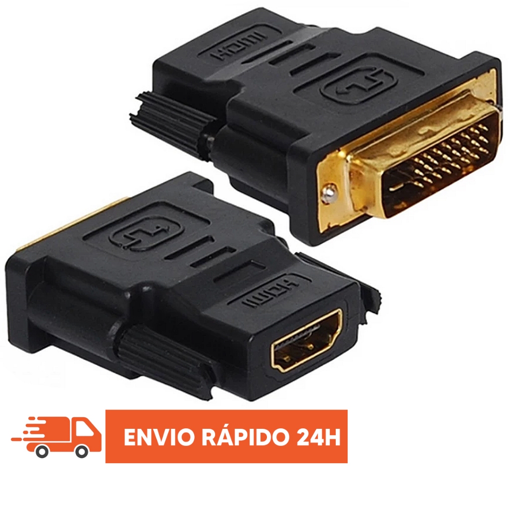Adaptador Conector Dvi Digital Macho 24+1 Para Hdmi Fêmea em Oferta na Shopee
