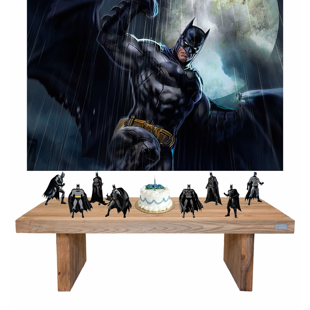 BATMAN PRETO KIT DISPLAY 8 MESA + PAINEL