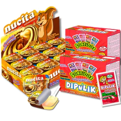 Kit Nucita Creme Avelã Bicolor C/48un + 2 Caixas Dipnlik C/25un