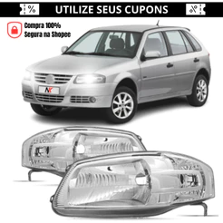 Par/Un Farol Gol G4 2005 2006 2007 08 09 10 11 12 13 2014 Cromado