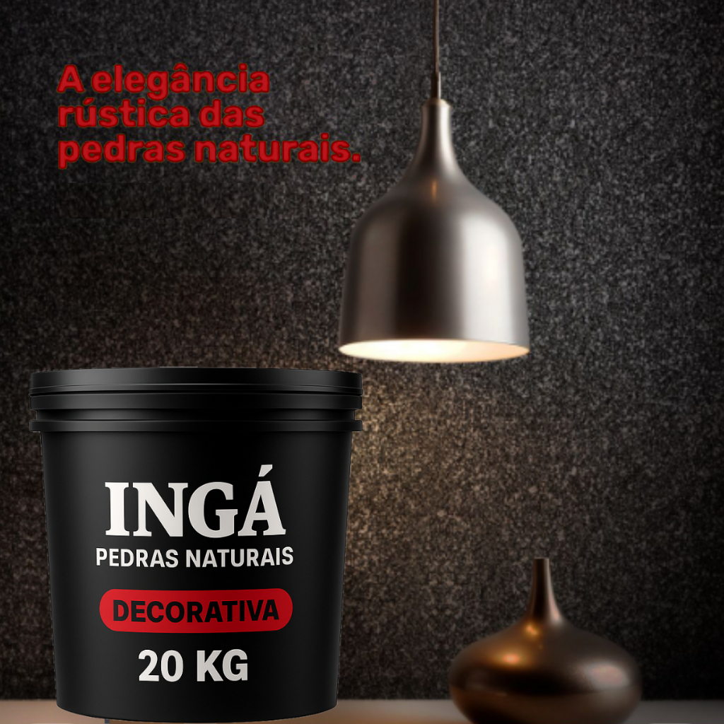 Revestimento Decorativo Textura Pedra Natural 20 KG Moderna Para Ambientes Internos e Externos