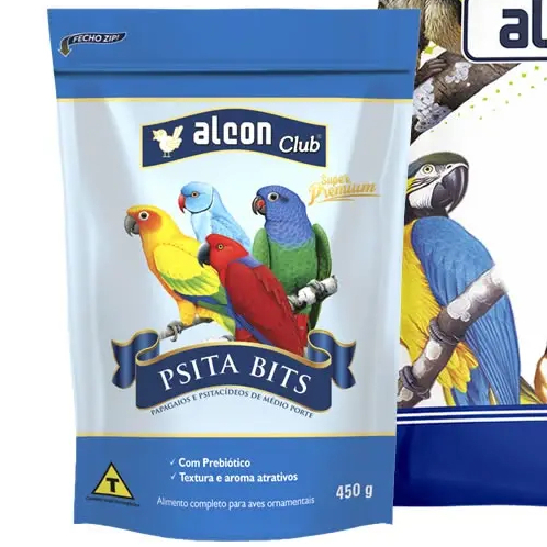 Ração Alcon Club Psita Bits para Papagaios e Psitacídeos – Alimento Extrusado Super Premium