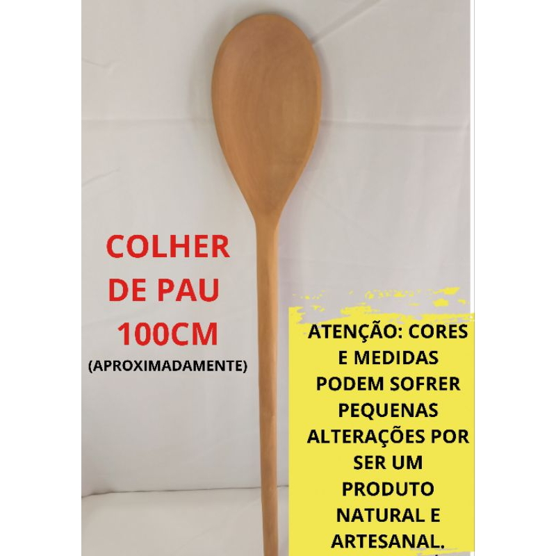 COLHER DE PAU GIGANTE 100 CM / COLHER DE MADEIRA GRANDE 100 CM em Oferta na Shopee