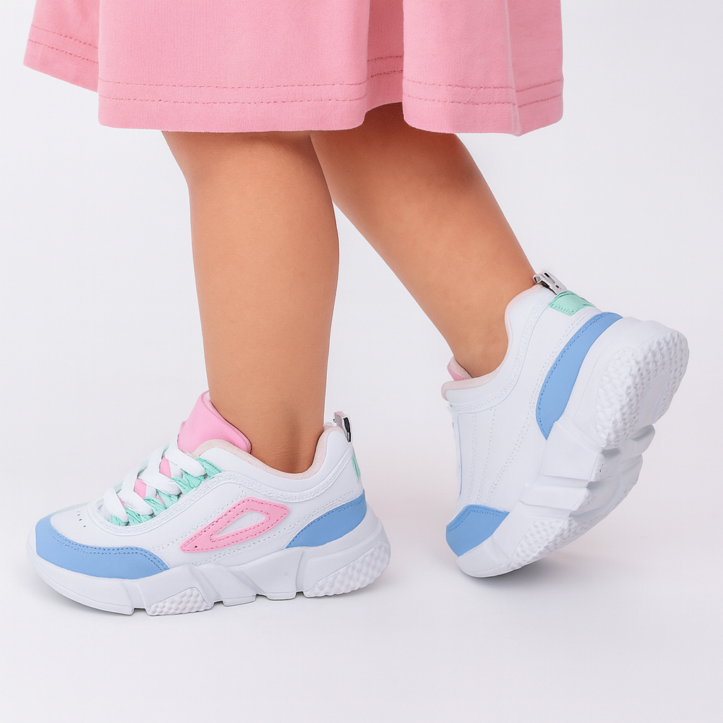 Tênis Infantil Escola Macio Confortável Sola Antiderrapante Blogueira em Oferta na Shopee