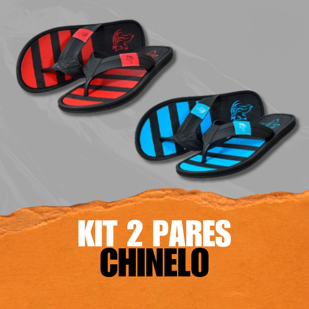 Kit com 2 Pares de Chinelo Masculino Adulto Sandalia de Tira Larga em Oferta na Shopee