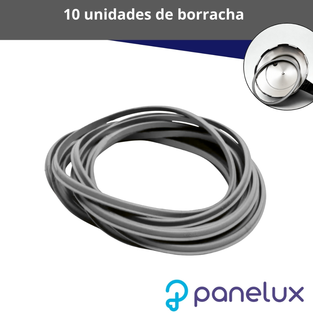 Kit 10 Borrachas Para Panela de Pressão Silicone Panelux 4,5 6l Fechamento Externo Anel de Vedação