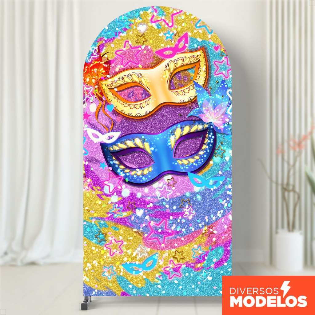 Detalhes do Painel Arco Romano Decoração Carnaval Em Tecido 2x1m – Veste Fácil - Diversos Modelos