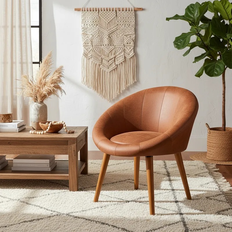 Poltrona Mississipi Elegante Moderna Confortável No Corino Pés em Madeira Para Sala De Estar Recepção Quarto  - Mjl