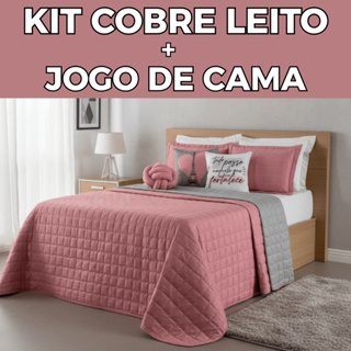 Kit Cama Completa Queen Paris Dupla Face com Almofadas + Jogo de Lençol 11 peças em Oferta na Shopee