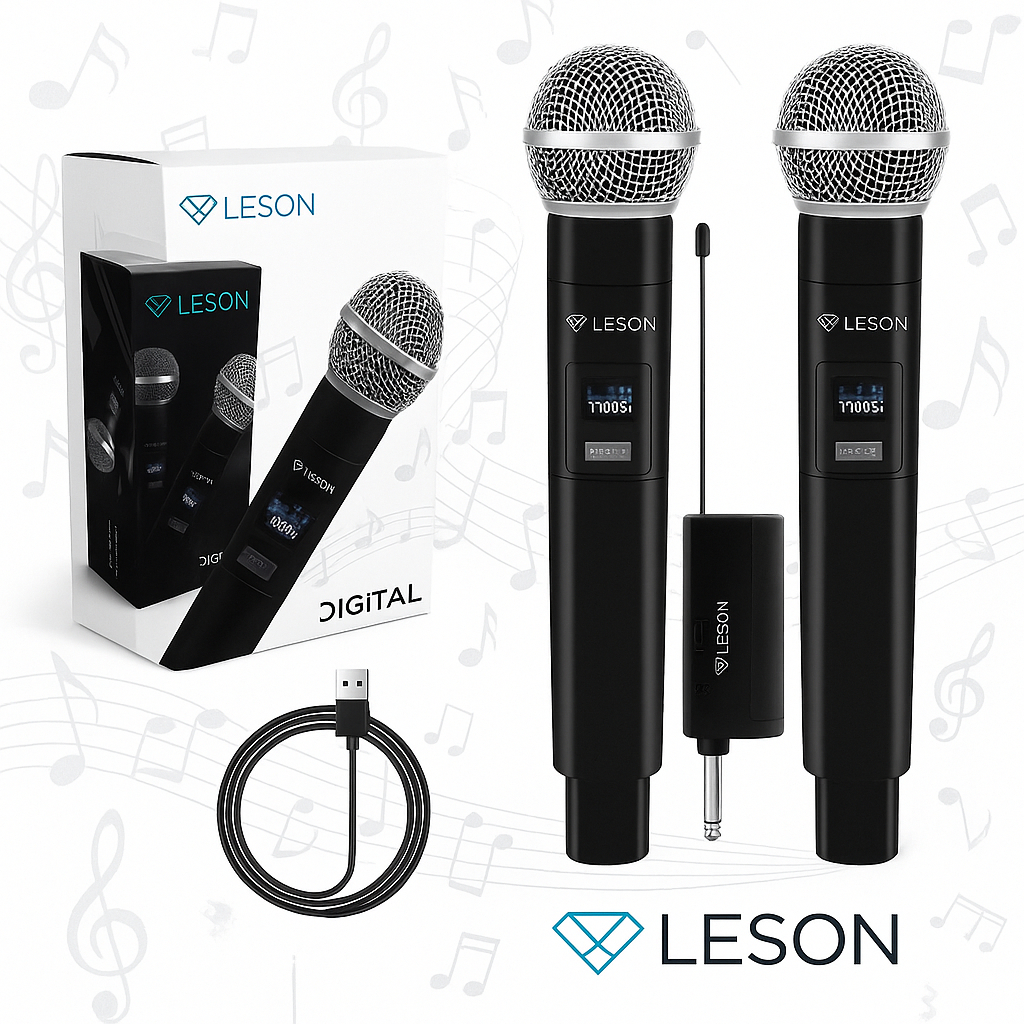 Kit 2 Microfone Sem Fio Digital Profissional Recarregável Alto Alcance Partybox em Oferta na Shopee