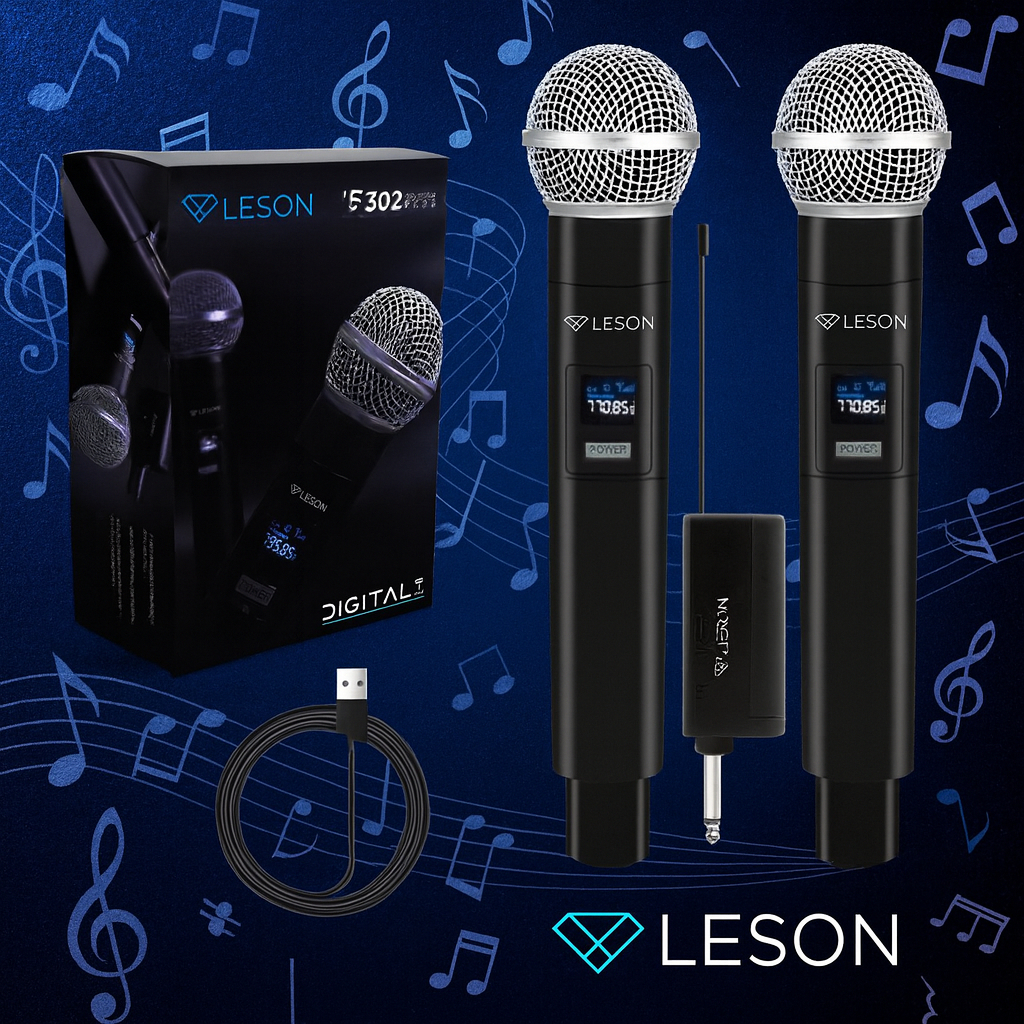 Kit Microfone Sem Fio Digital Sistema Hi-Fi 30m Alcance Igreja Palestra Evento em Oferta na Shopee