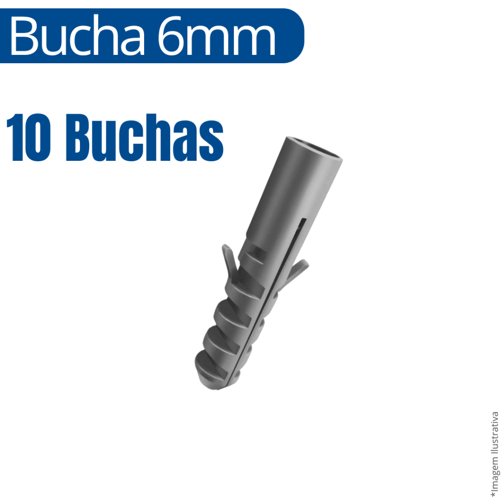 Kit 10 Buchas 6mm