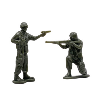 Kit 60 Soldadinhos de Brinquedo Verde Militar Exército Mini Soldado Festa Dia das Crianças Natal