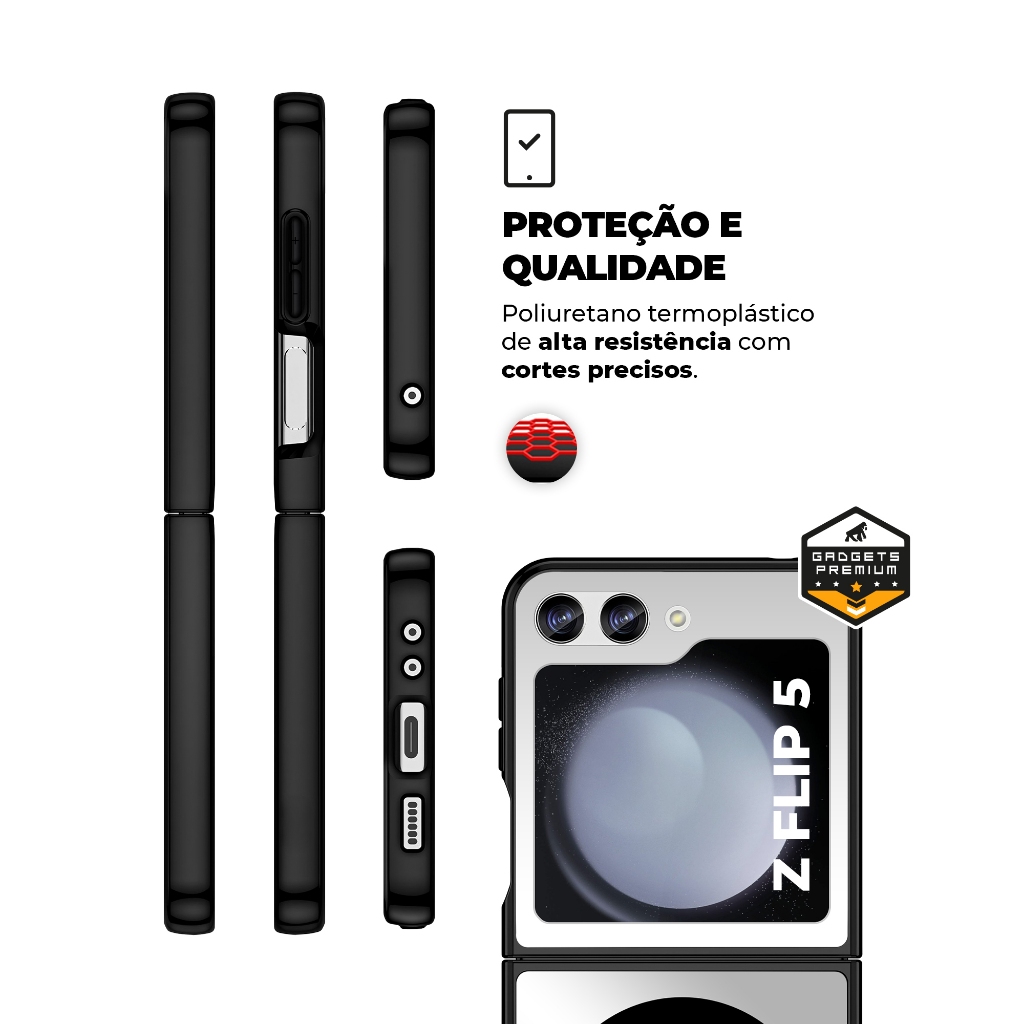 Capa Case Capinha MagSafe para Samsung Galaxy Z Flip 5 - Preta - Gshield — imagem 2 de 2