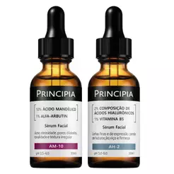 Principia Kit Renova e Hidrata c/ Sérum Mandélico AM-10 + Sérum Hialurônicos AH-2