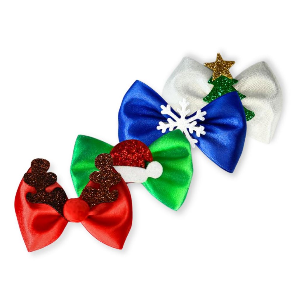 10 Laço Lacinhos Pet Shop Banho Acessório Enfeite Cachorro Natal Merry Christmas