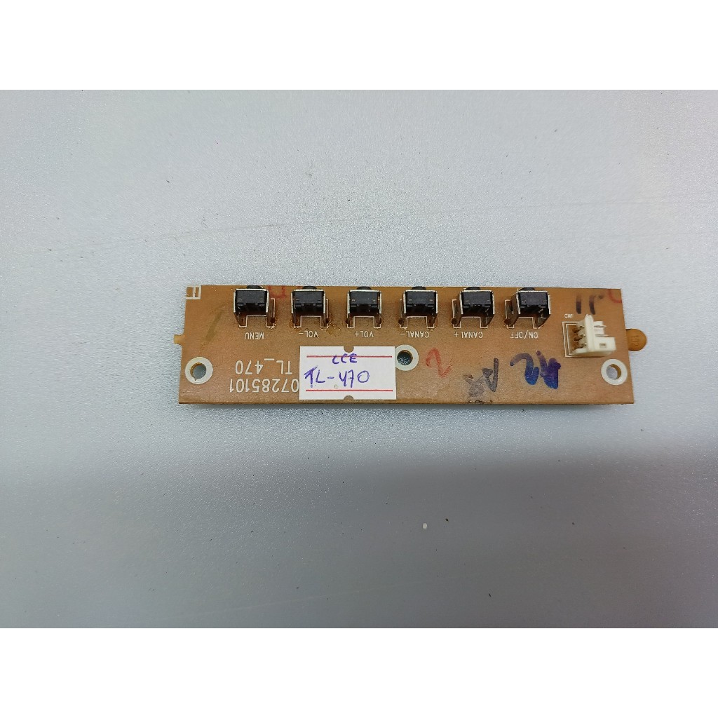 Placa funçoes Botão liga/desliga tv cce Tl-470