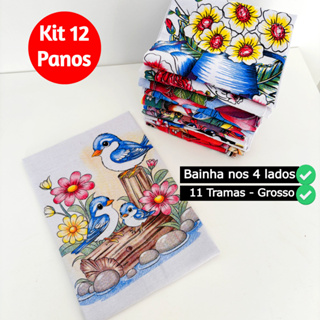 Kit 12 Panos de Prato Copa Estampado 45x71 Glitter Grosso Várias Estampas Pé de Galinha em Oferta na Shopee