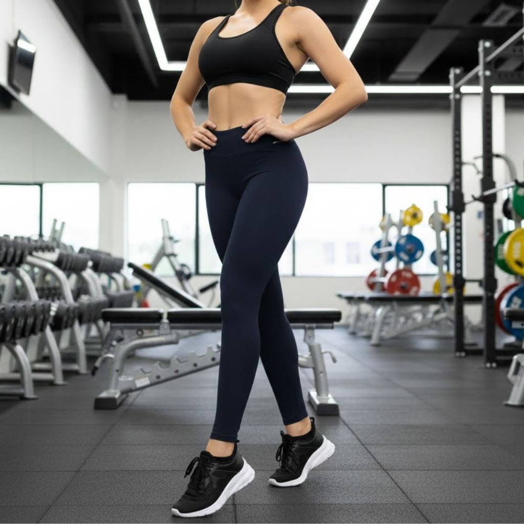 Calça Legging Feminina Selene Cintura Alta Cós Alto Fitness Academia Selene