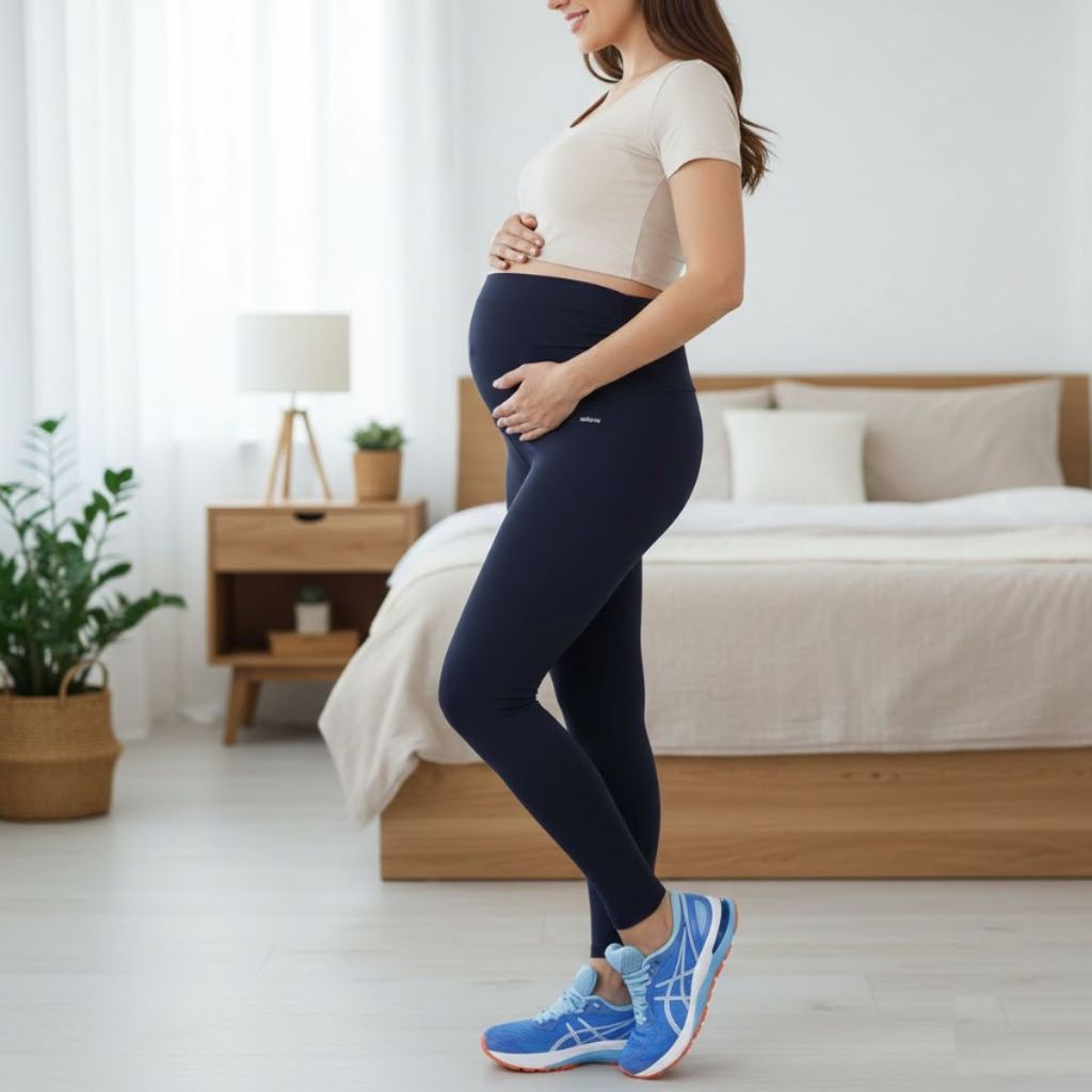 Calça Legging Lycra Sustentação Gestante Maternidade Selene em Oferta na Shopee