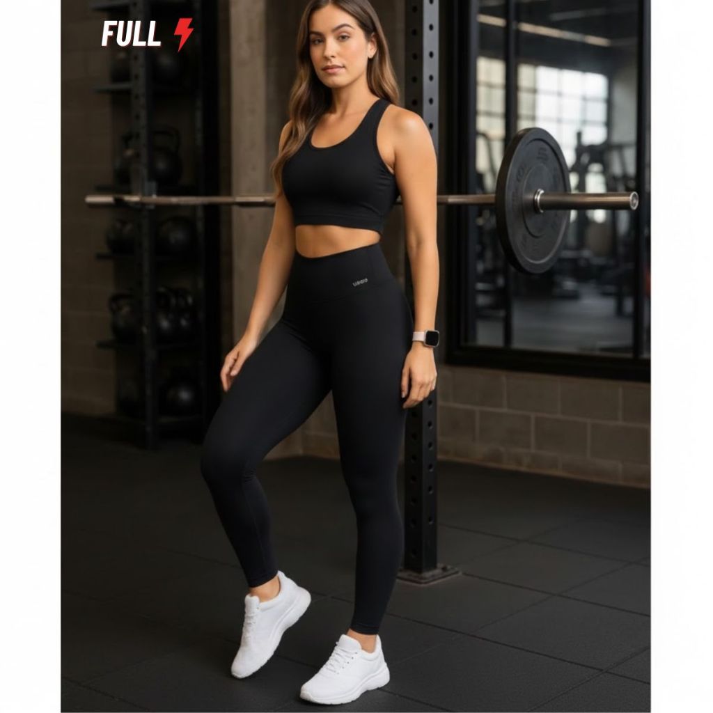 Calça Legging Feminina Sem Transparência Academia Fitness Cintura Alta Original Usee Brasil em Oferta na Shopee