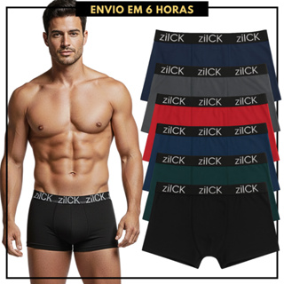 Kit 10 Cuecas Boxer Masculina Adulto Microfibra em Oferta na Shopee