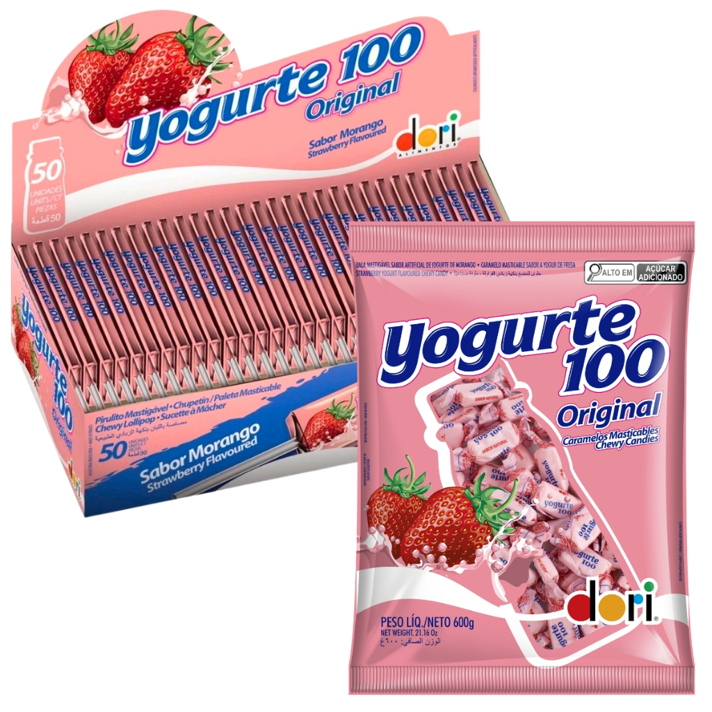 Kit 50 Pirulitos Mastigáveis + Pacote Balas Mastigáveis 600g Dori Perfeito para Lembrancinhas em Oferta na Shopee