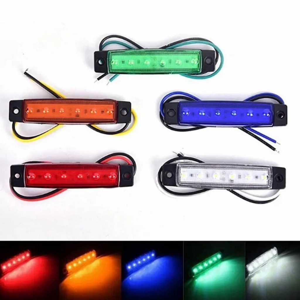 Barra Led Drl luz Navegação 12v 24v Com Barra 6 Leds Barco Lancha Caiaque Iate Náutica Carretinha