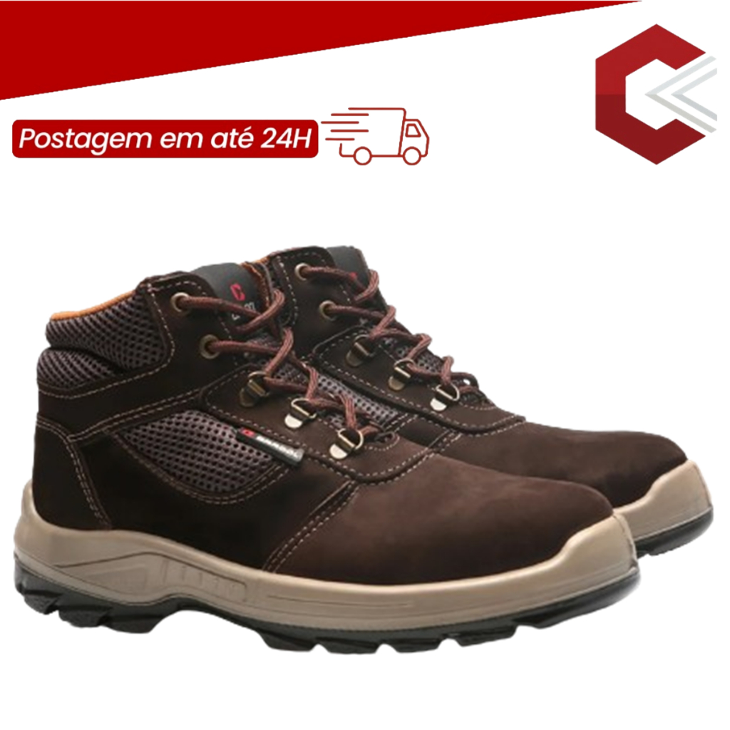 Botina De Segurança Operacional Administrativo Esporte Lazer Bracol Denver Pro Café Biq.PVC CA 40872