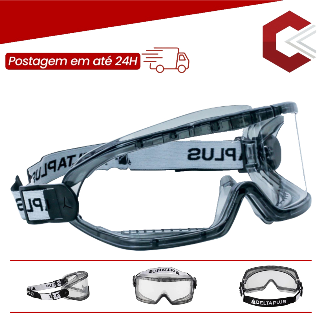 Óculos De Segurança Sobrepor Galeras Incolor Deltaplus Para Usar Com Óculos De Grau  - CA 35268
