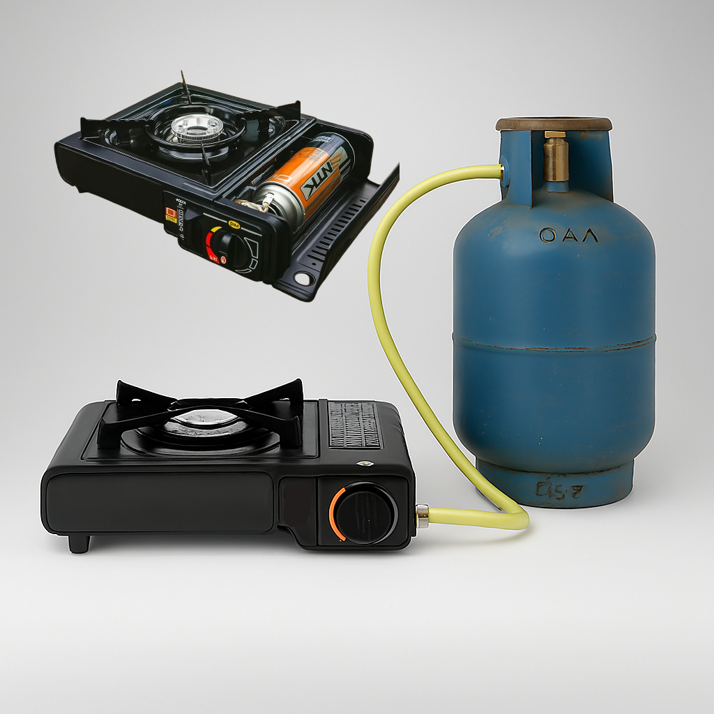 Fogão Fogareiro Portátil A Gás Acampamento Pesca Inox Resistente Butano e GLP em Oferta na Shopee