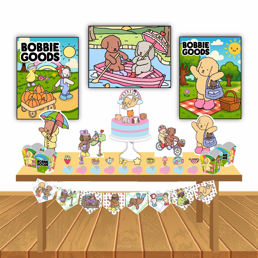 Kit Festa Ursinho Bob Gudi Rosa Em casa Aniversário escola decoração completa Só um bolinho em Oferta na Shopee