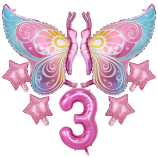 KiT  BORBOLETA GIGANTE COM NÚMERO PRATA OU DOURADO 70CM BALÃO METALIZADO TEMA CARNAVAL FANTASIA em Oferta na Shopee