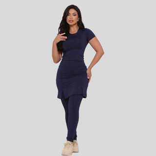 Conjunto Fitness Moda Evangelica Modesta Com Bolso Feminina em Oferta na Shopee