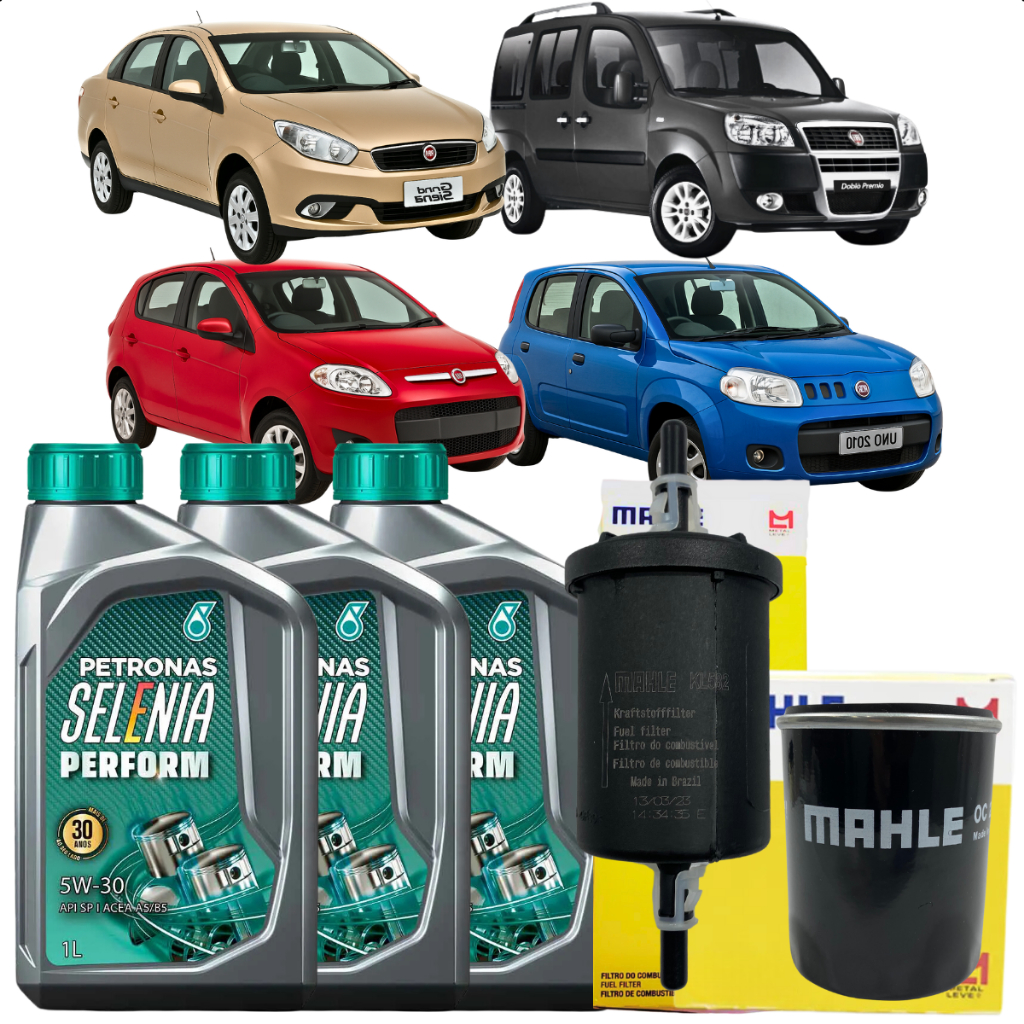 Kit Filtro Óleo Combustível Flex 3l 5w30 Strada Palio Siena em Oferta na Shopee