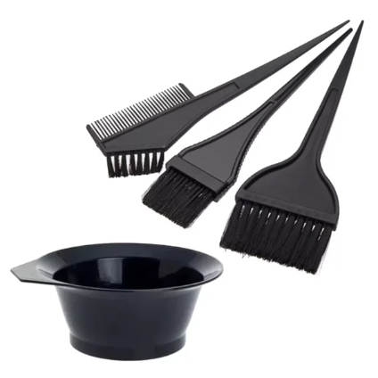 Kit Pintura Tintura De Cabelo 4 PEÇAS 1 Pote E 3 Pincéis Tingimento Matização Coloração Hidratação em Oferta na Shopee