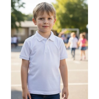 Camisa camiseta polo infantil e juvenil para criança tamanho 4 ao 14 em Oferta na Shopee