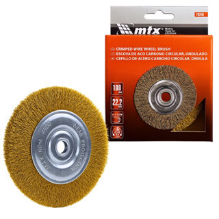 Escova Circular 100mm 4 Pol Latonada Ondulada Furo 22mm Uso Profissional MTX em Oferta na Shopee