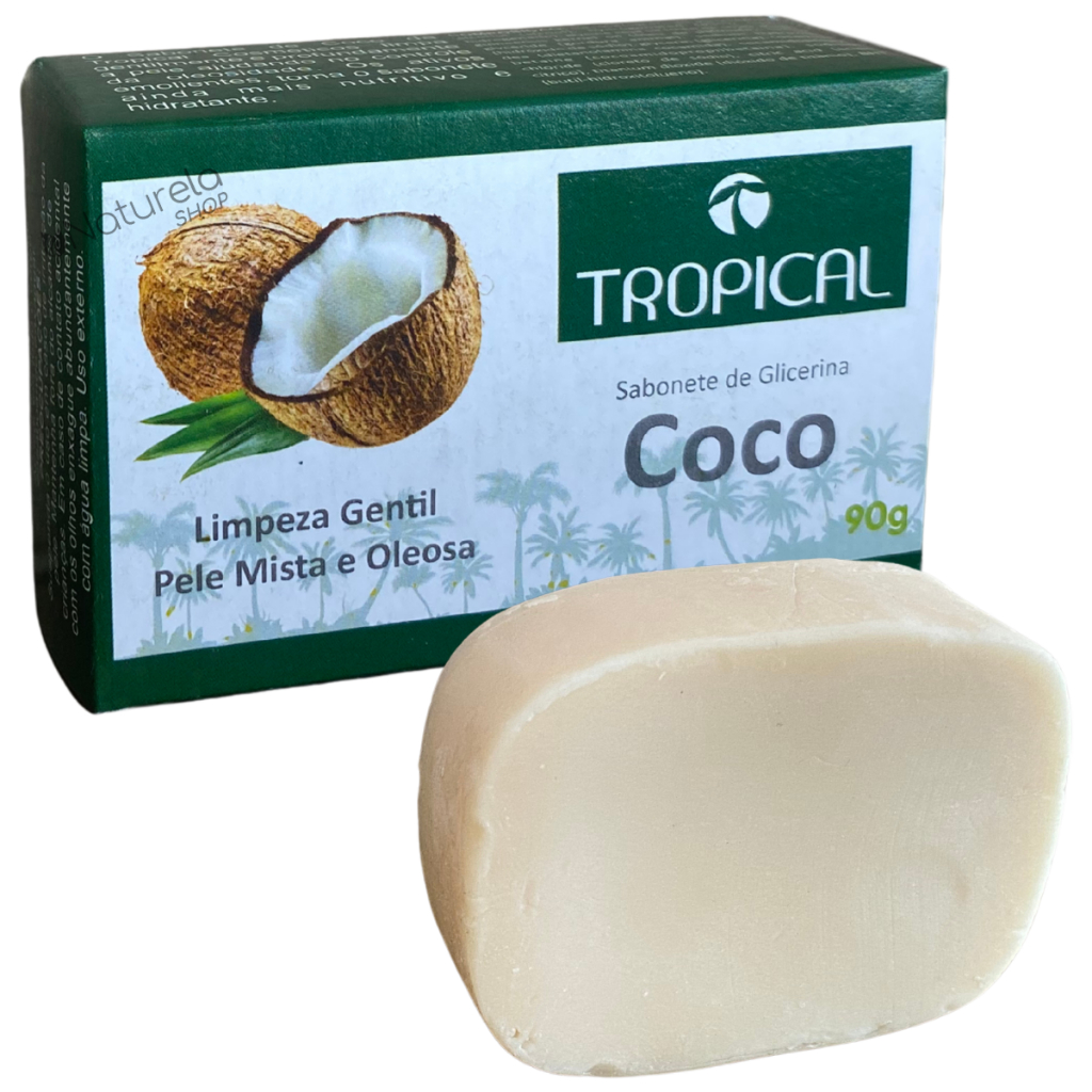 6 Un. Sabonete Barra Coco - Tropical 90g em Oferta na Shopee
