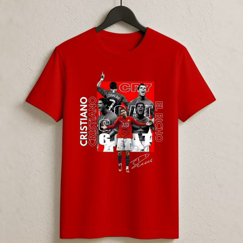 Camiseta Masculina Unisex Cristiano Ronaldo CR7 Futebol Craque Algodão Premium Blusa