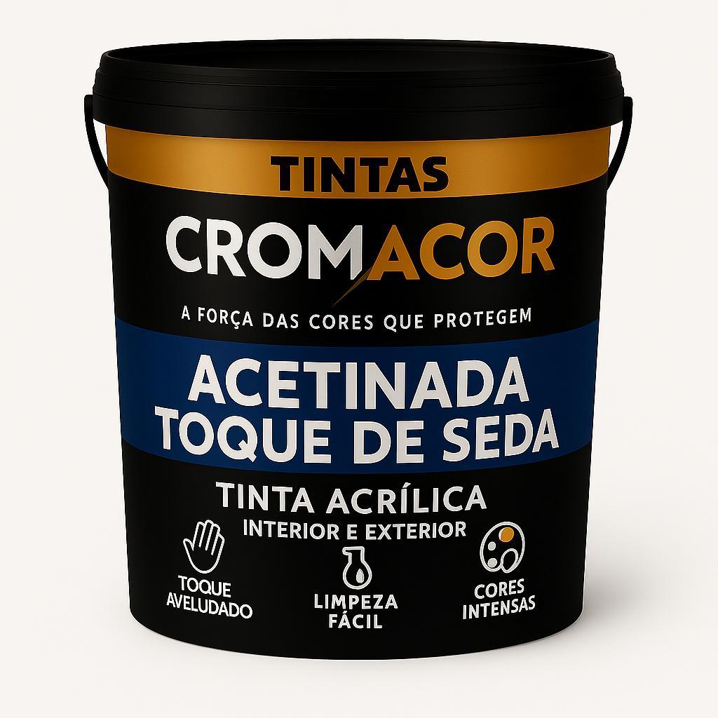 Tinta CromaCor Acetinada 1,5 KG – Toque de Seda, Elegância e Durabilidade para Paredes