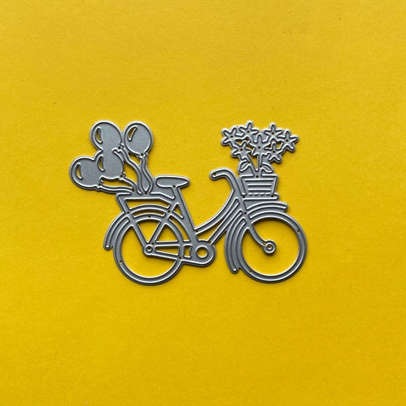 Faca de Corte Bicicletas com Flores e Balões para Máquina de Corte e Emboss Personalizados