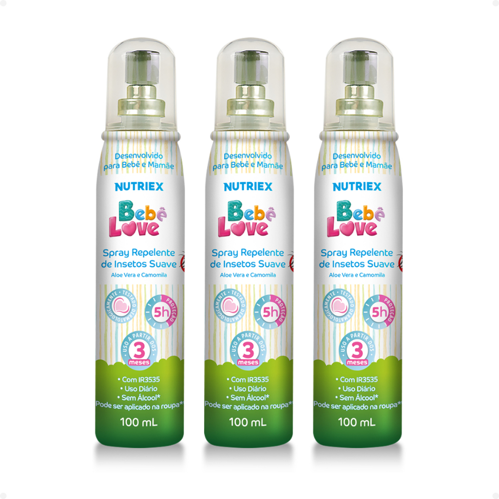 Kit 3 Repelente De Insetos Infantil Spray Suave Bebê Criança