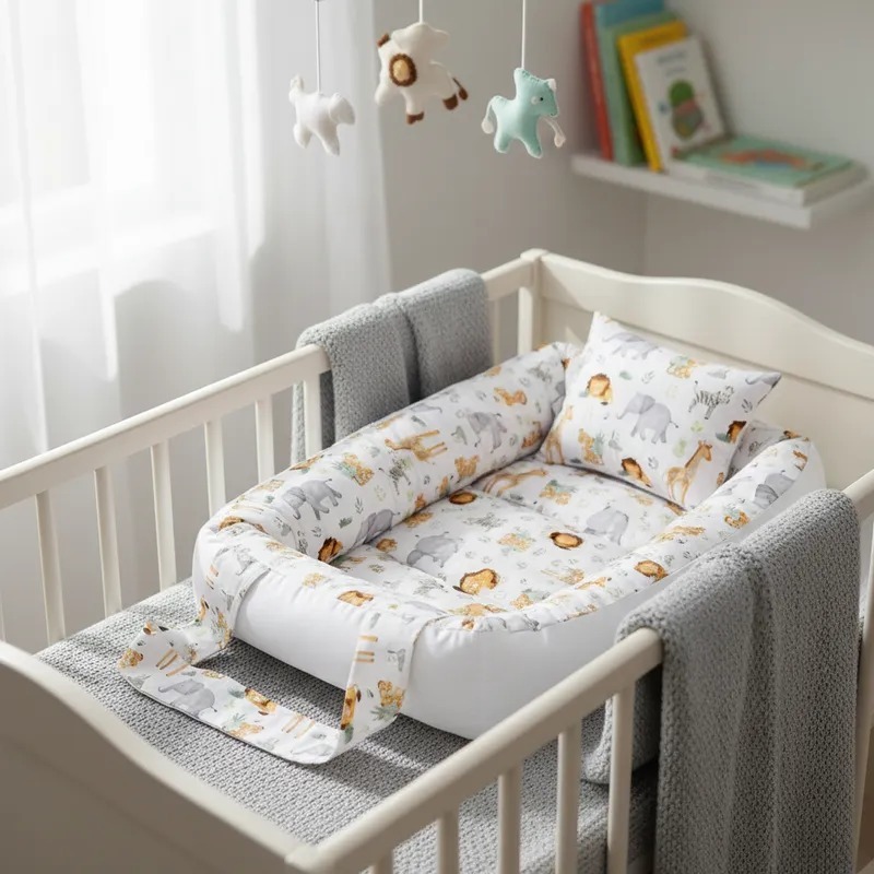 Berço Portátil Ninho Redutor Bebê Menino - SAFARI N°1