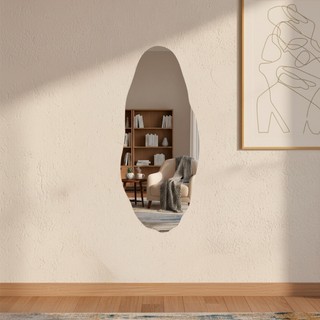 Espelho Orgânico Decorativo Luxo Lapidado Design Moderno Ideal para Hall Closet Lavabo Sala Brinovar