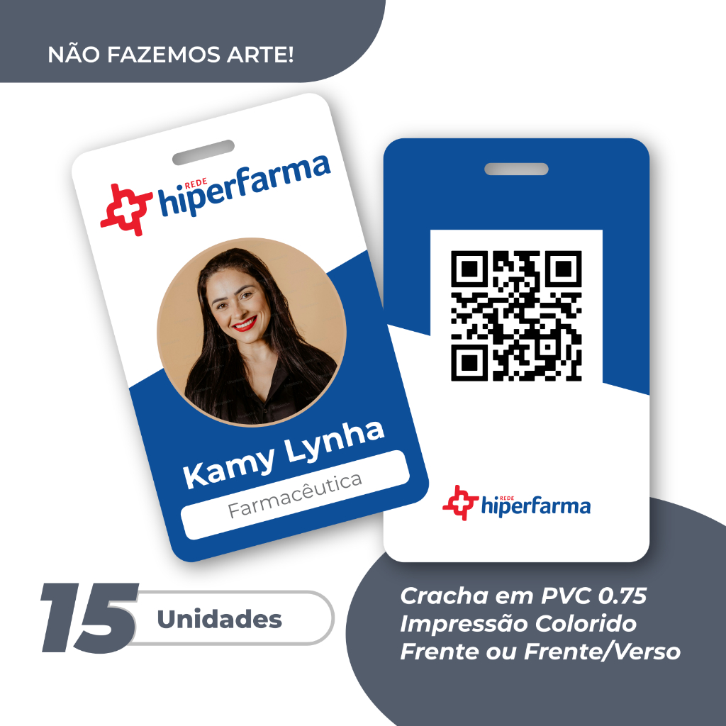 KIT COM 15 Crachás de PVC 0,75mm – NÃO FAZEMOS ARTE - LEIA O ANÚNCIO em Oferta na Shopee